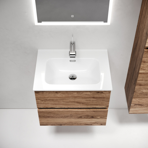 Тумба под раковину Sancos Urban UR60ECH 60х50 подвесная цвет коричневый - фото 5